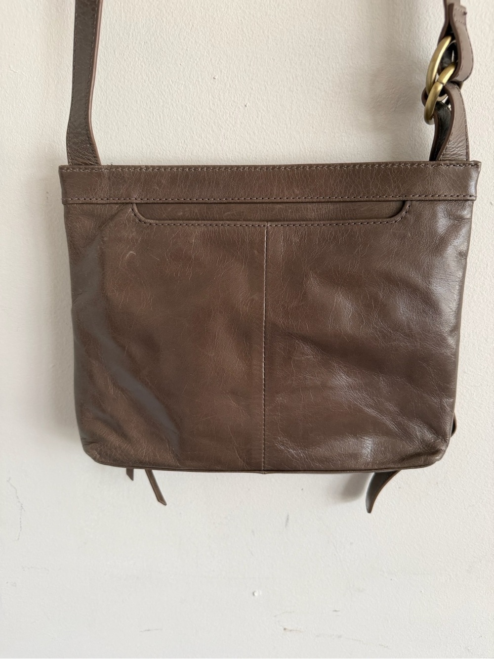 HOBO Chocolate Brown Leather Crossbody Bag - Picture 2 of 8